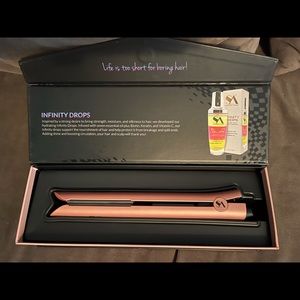 Straight ahead bionic pro ceramic flat iron  gold collection rose gold